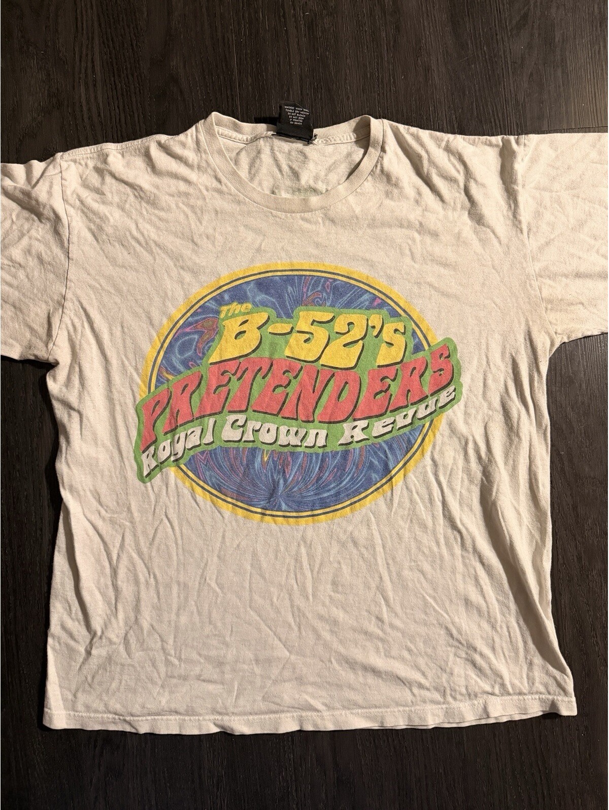 Vtg 1998 The B-52's Pretenders Royal Crown Revue Tour T-Shirt Large Giant Tag
